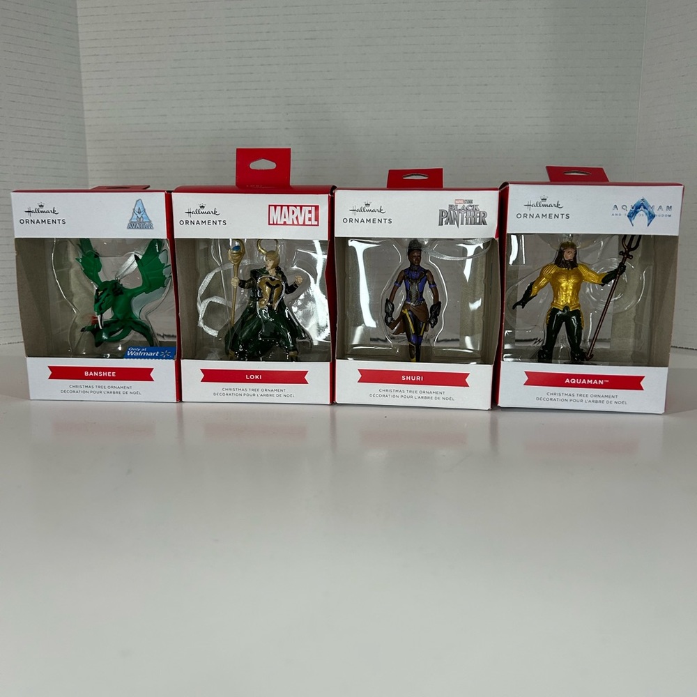 Hallmarks Ornaments, Shuri, Loki, Banshee, Aquaman